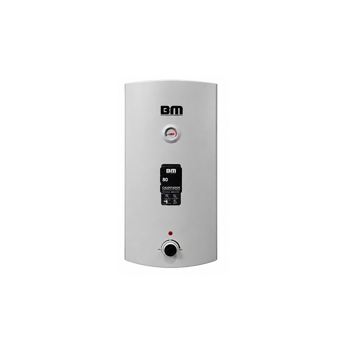 Calentador De Agua Electrico 80 Litros Color Blanco BM