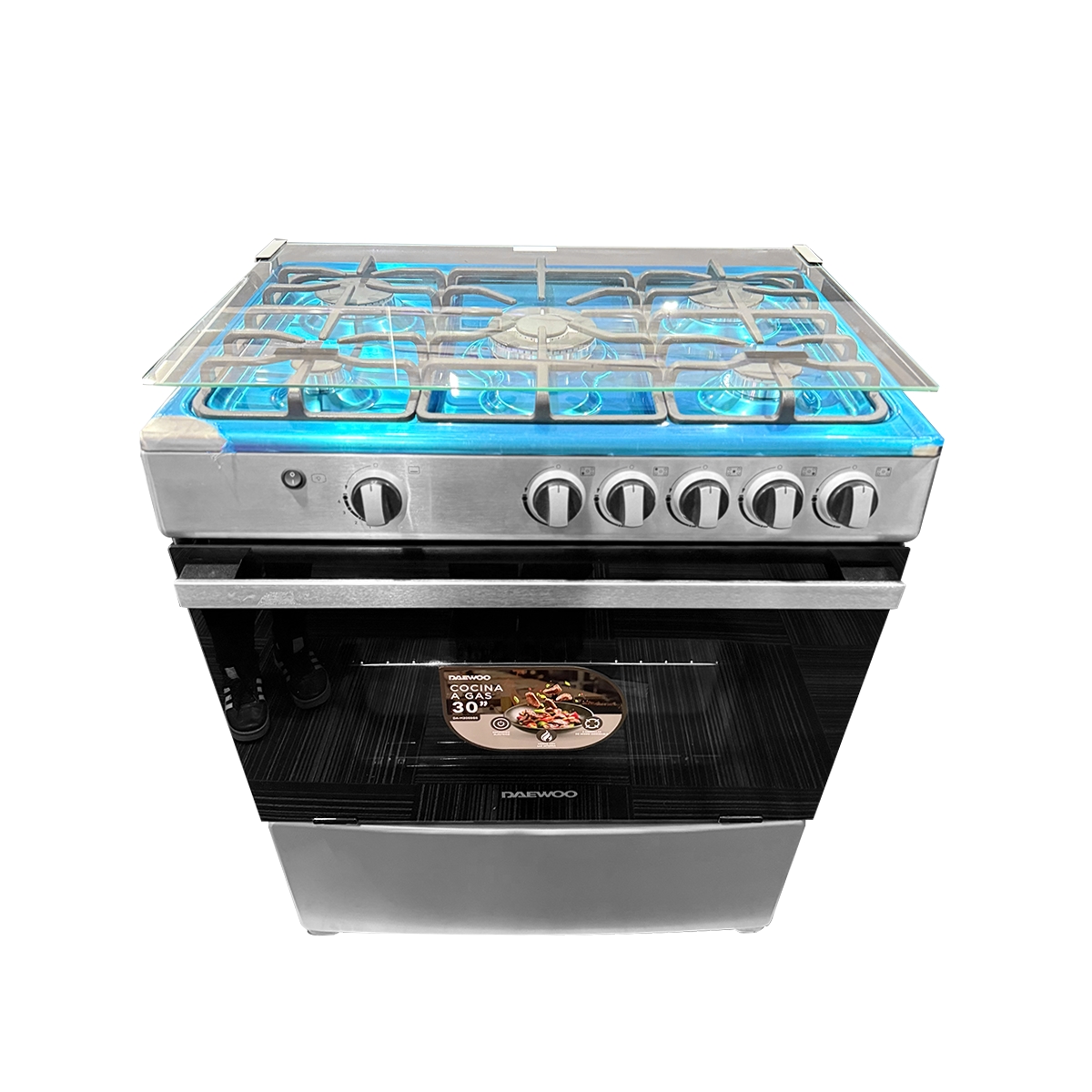 Cocina a Gas 30 Pulgadas 5 Hornillas Encendido Manual Daewoo - Miniatura 2