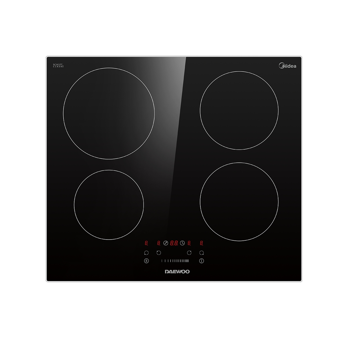 Tope Eléctrico Inducción 60cm 4 Hornillas Color Negro Daewoo