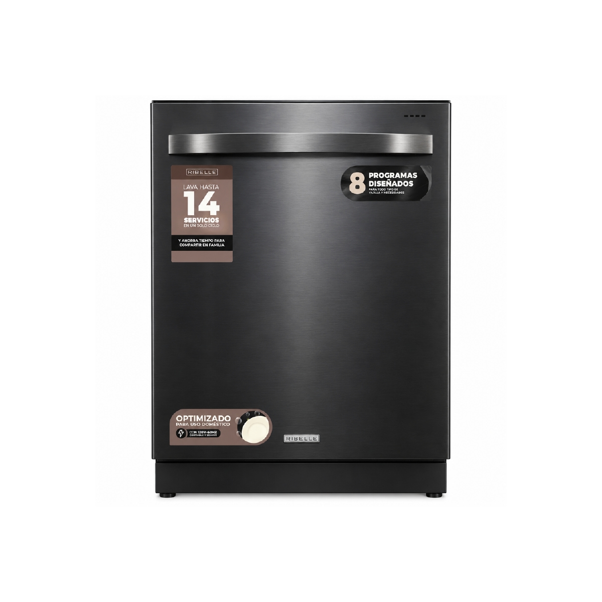 Lavaplatos De 24 Pulgadas Acero Inoxidable Color Negro Ribelle