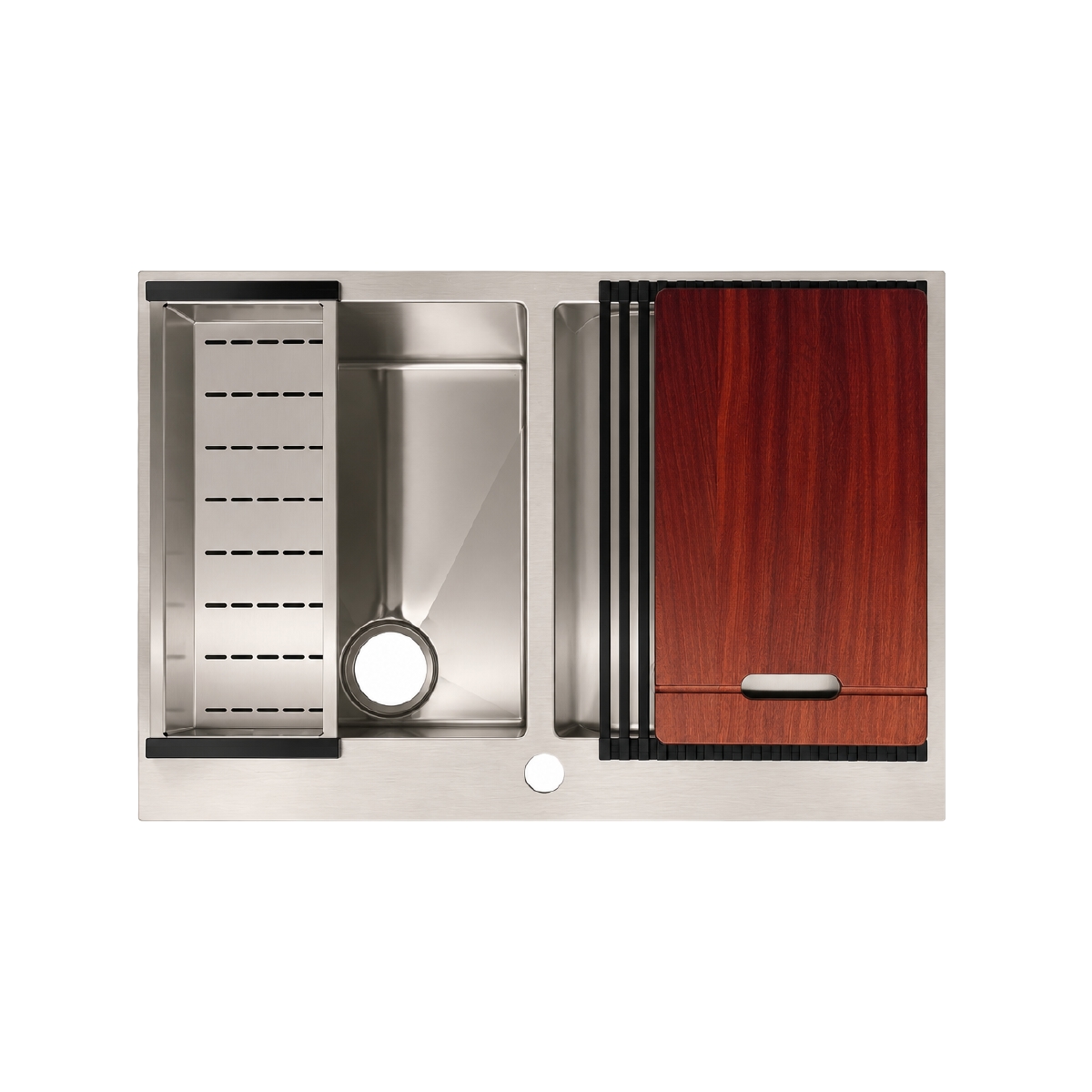 Fregadero Doble Sobre Tope Acero Inoxidable Ribelle