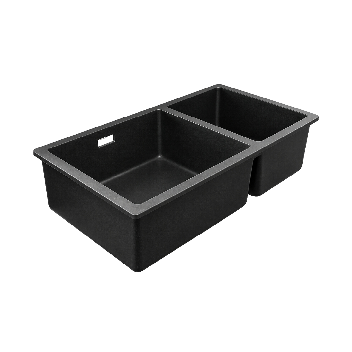 Fregadero Doble Bajo Tope De Piedra Color Negro Ribelle - Miniatura 2