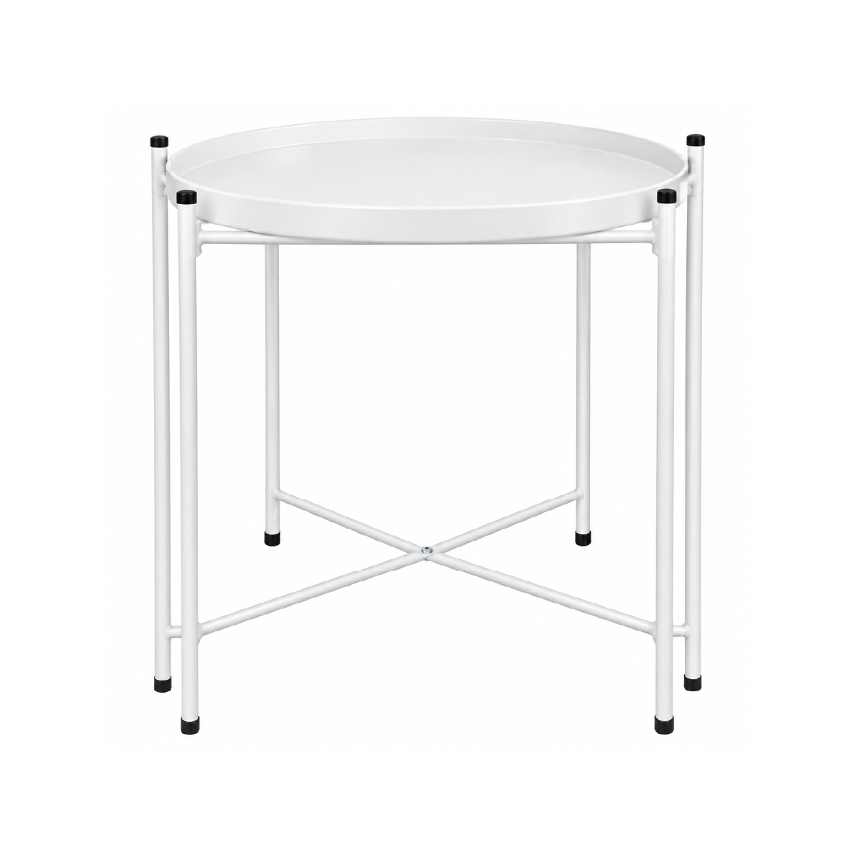Mesa Auxiliar de Metal Color Blanco Home Details