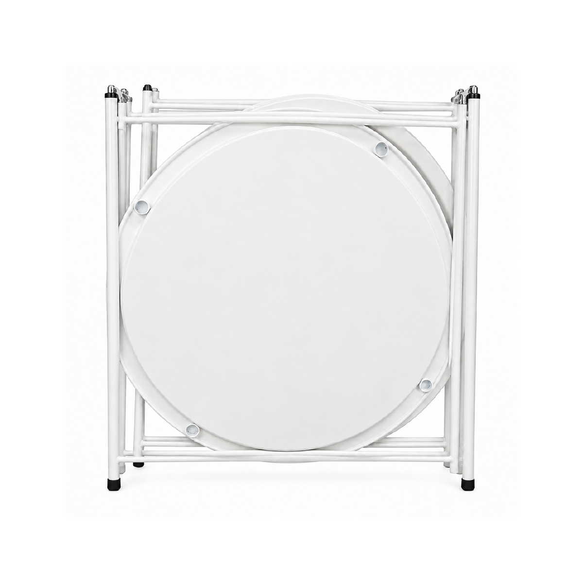 Mesa Auxiliar de Metal Color Blanco Home Details - Miniatura 3