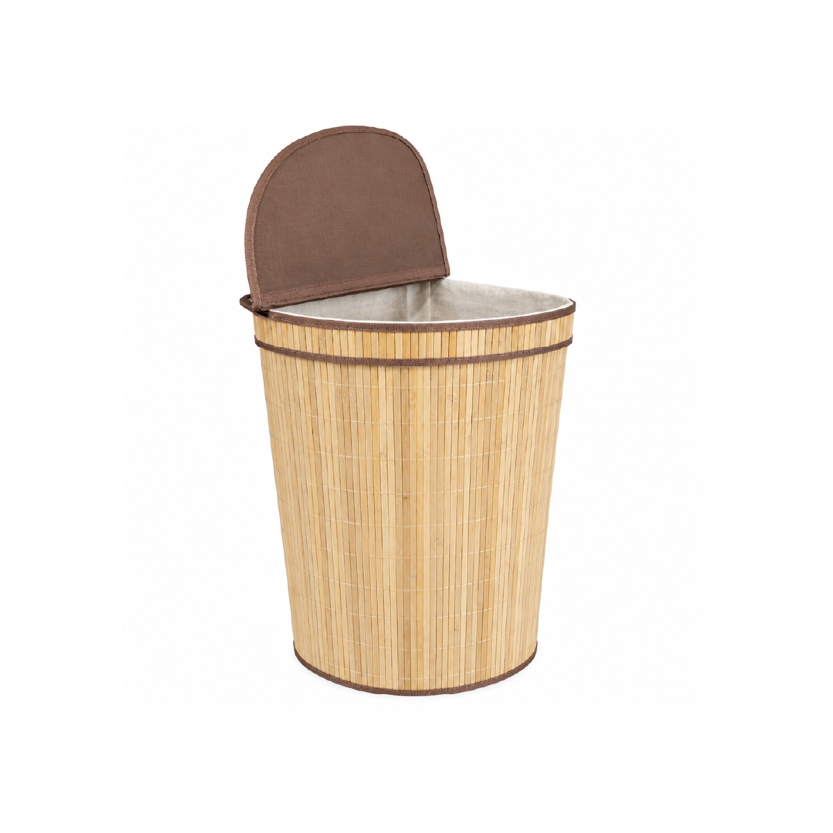 Cesto Esquinero De Bambu Color Beige Kennedy - Miniatura 2