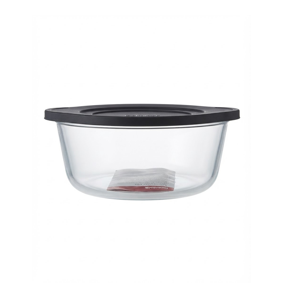Cacerola De Vidrio Con Tapa 1.45 Litros Color Negro Borcam