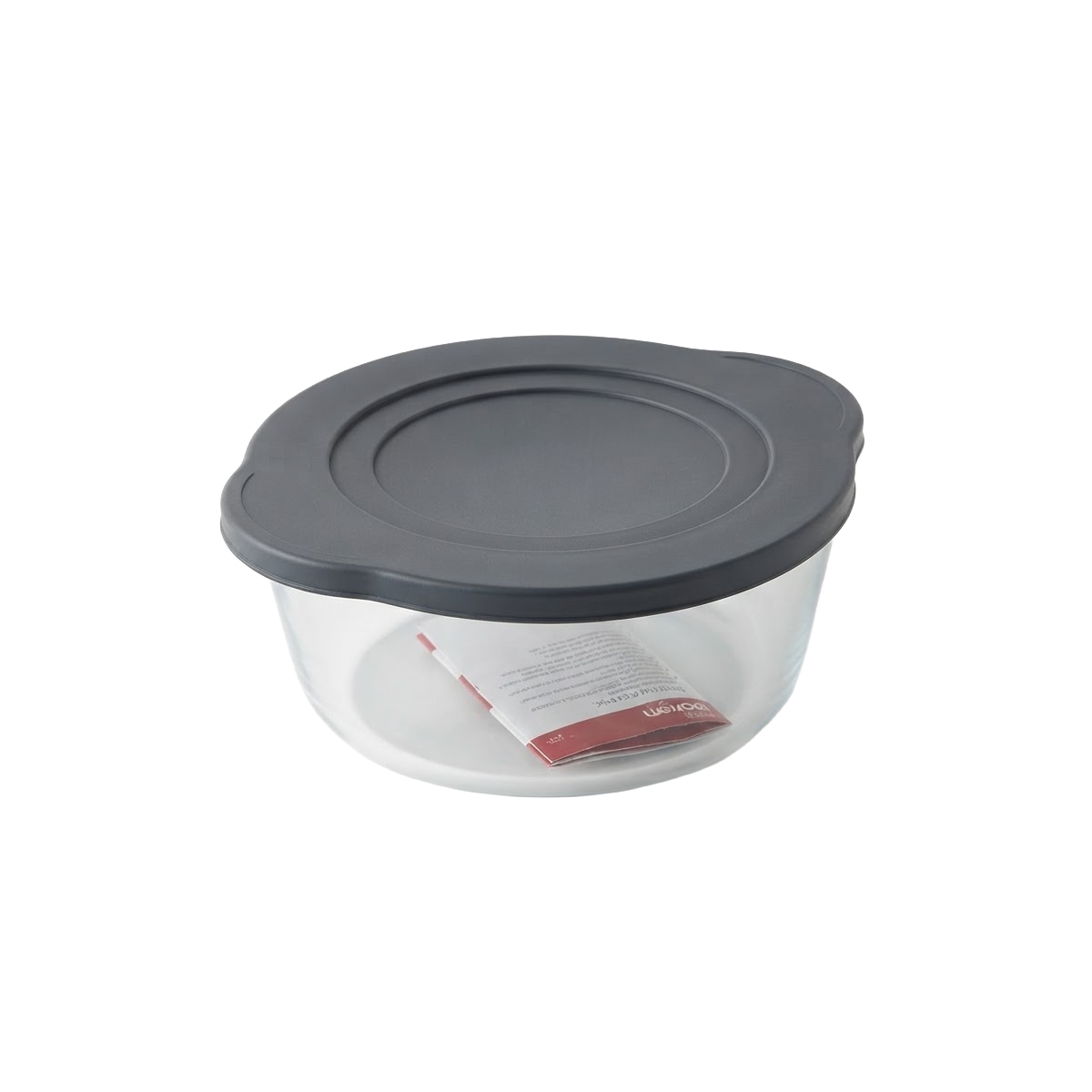 Cacerola De Vidrio Con Tapa 1.45 Litros Color Negro Borcam - Miniatura 2