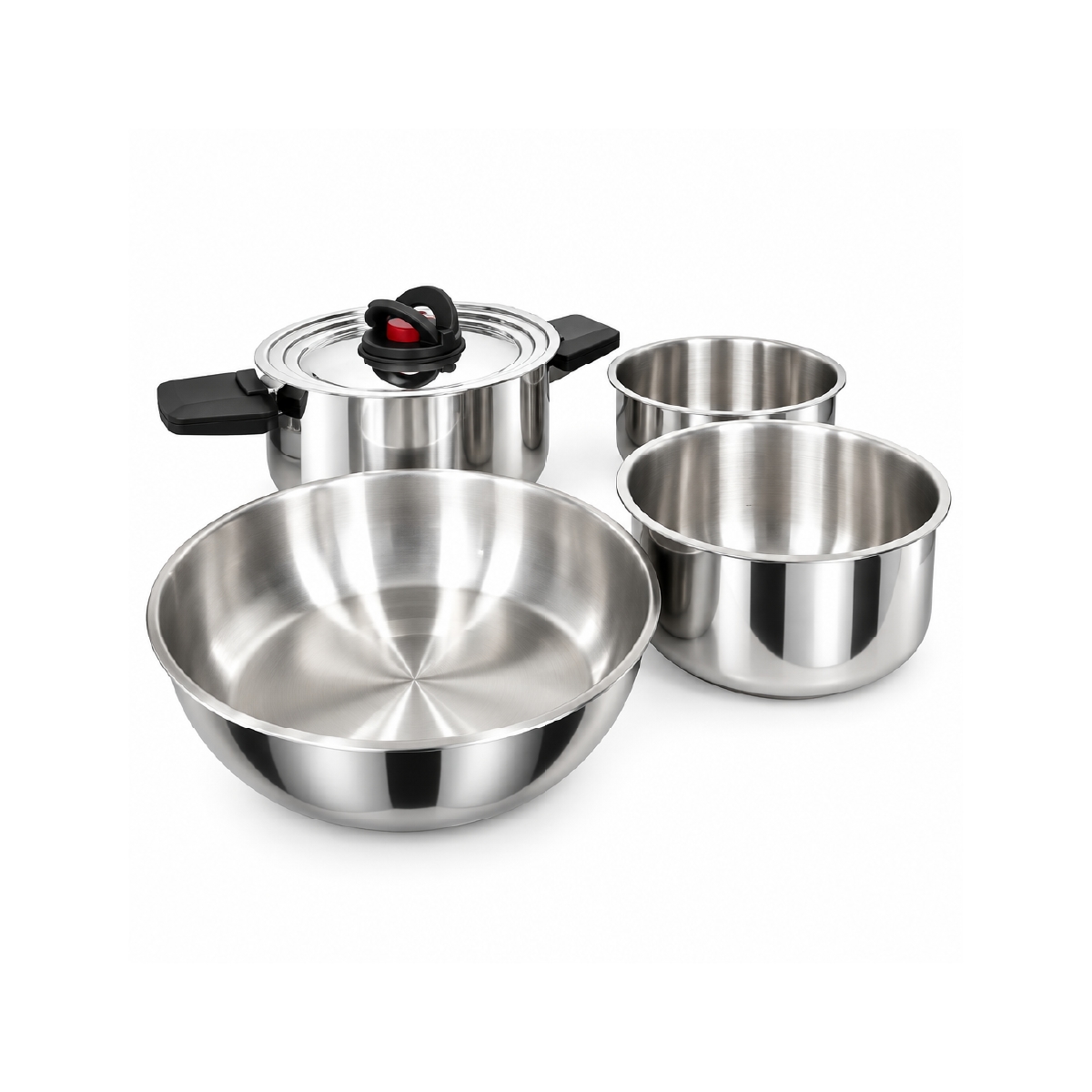 Juego De Ollas Acero Inoxidable De 6 Piezas Sankey