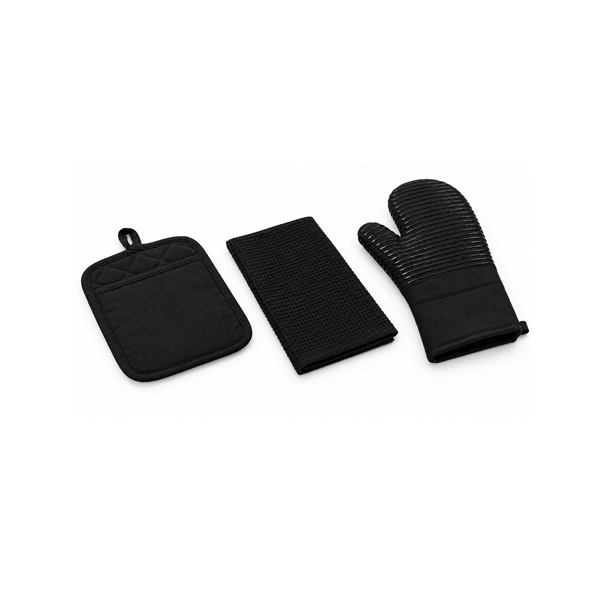 Set De Guantes Para Cocina 3 Piezas Color Negro Perfect Kitchen - Miniatura 2
