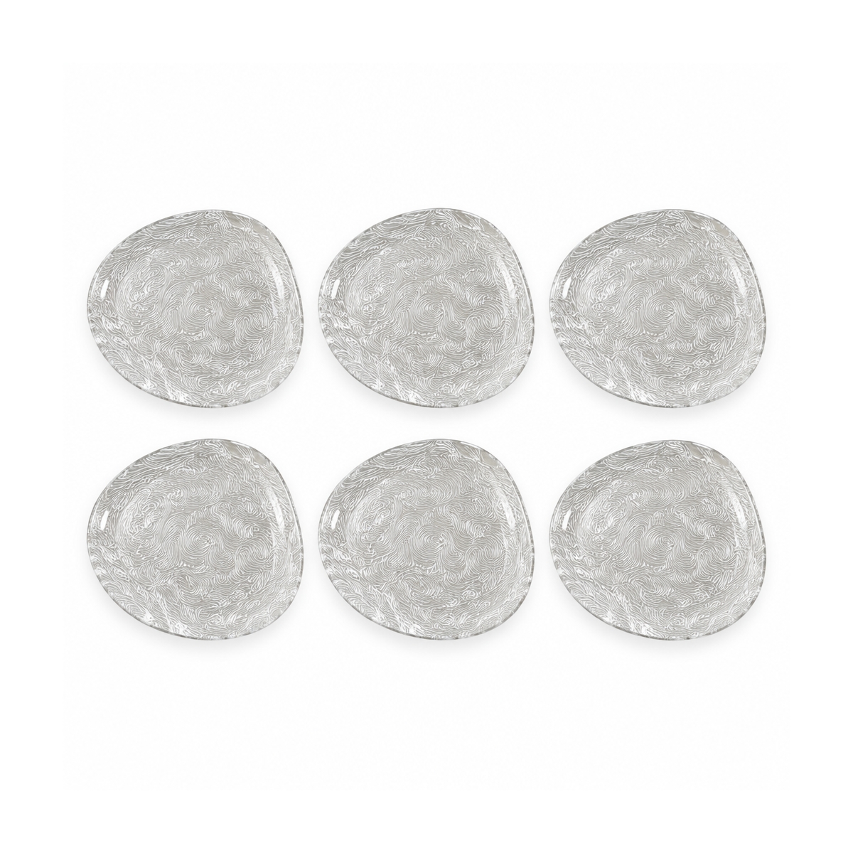 Juego de Platos de Vidrio Linde 19 cm 6 Piezas Pasabahce