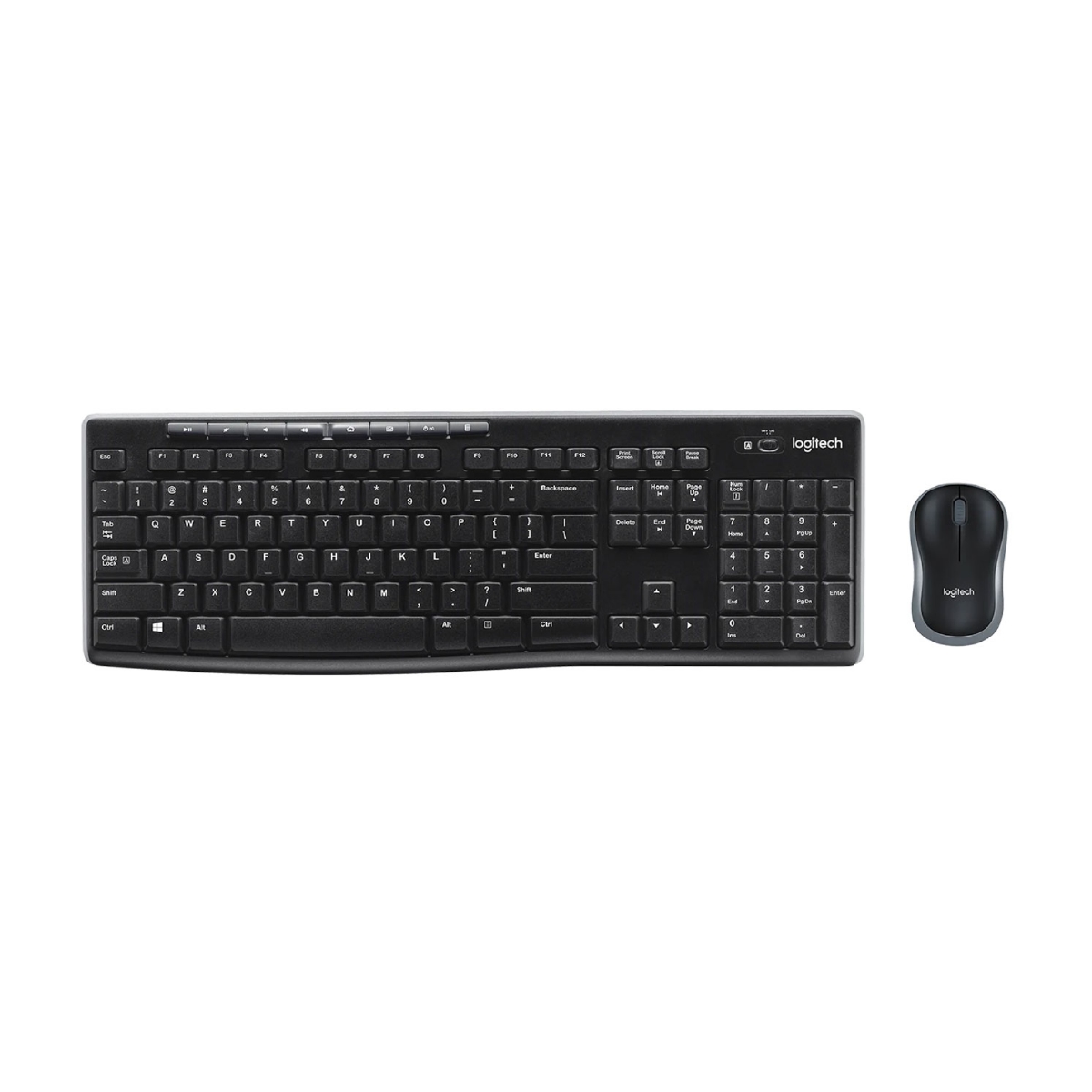 Kit De Teclado Y Mouse Inalámbrico Color Negro Logitech