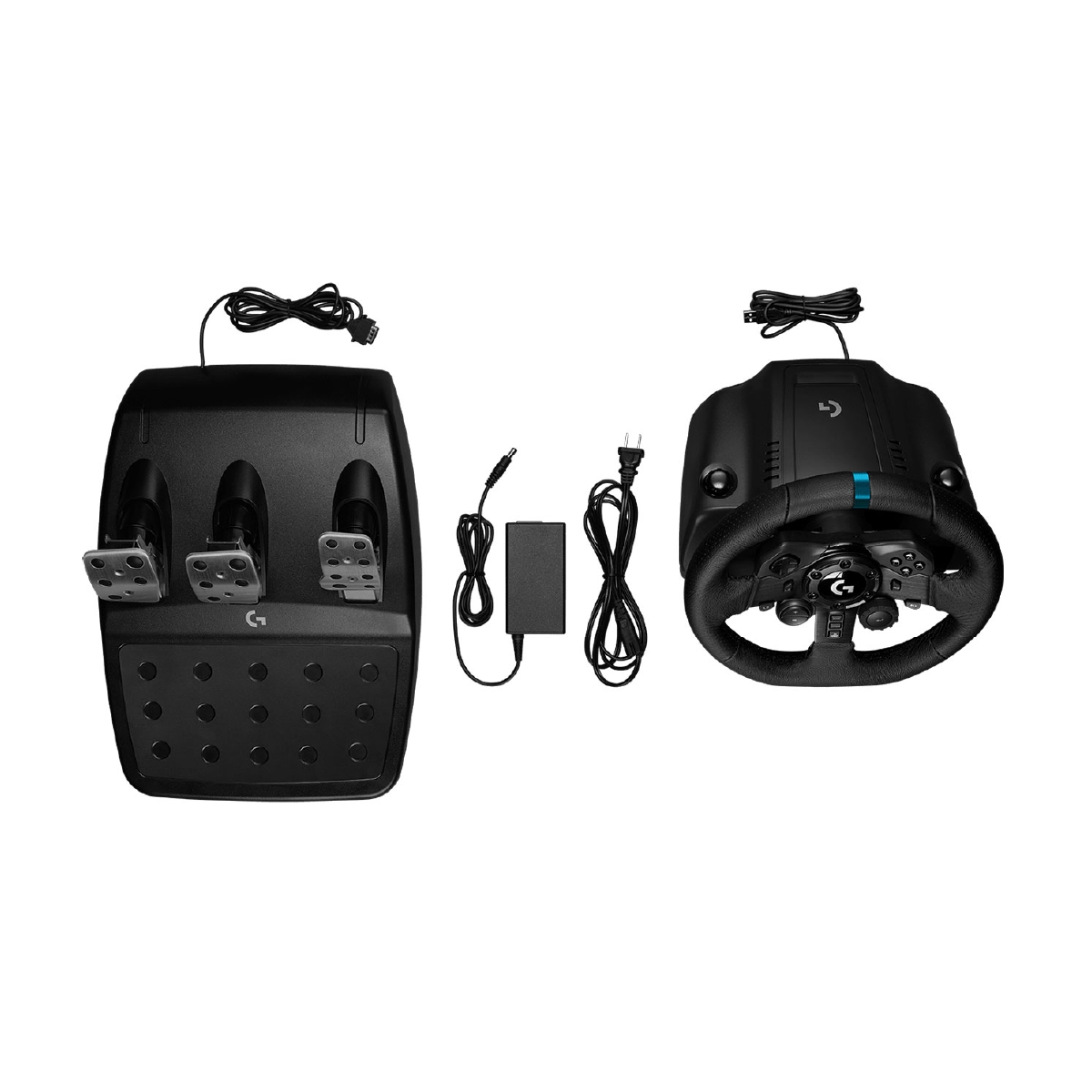 Kit De Volante Y Pedales Color Negro Logitech - Miniatura 3