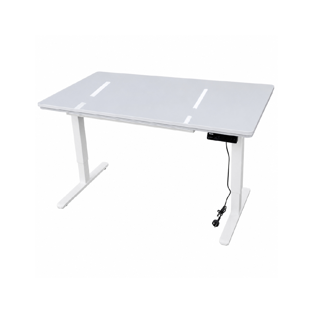 Escritorio Profesional Ajustable de Vidrio Color Blanco Destek - Miniatura 2