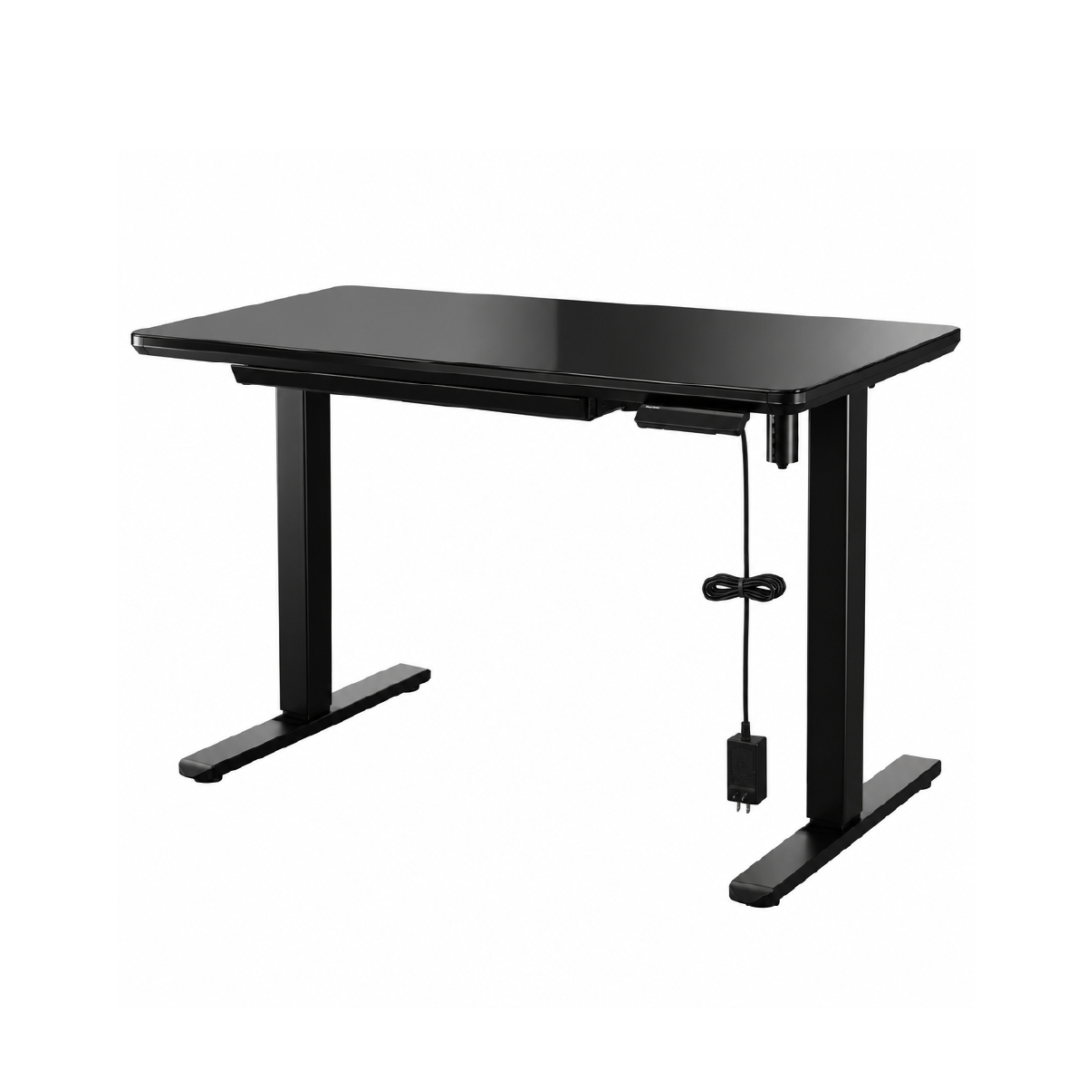 Escritorio Profesional Ajustable De Vidrio Color Negro Destek - Miniatura 2