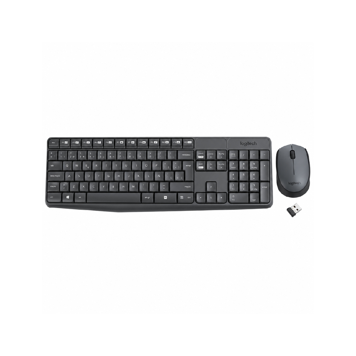Kit de Teclado y Mouse Inalámbrico Color Negro Logitech