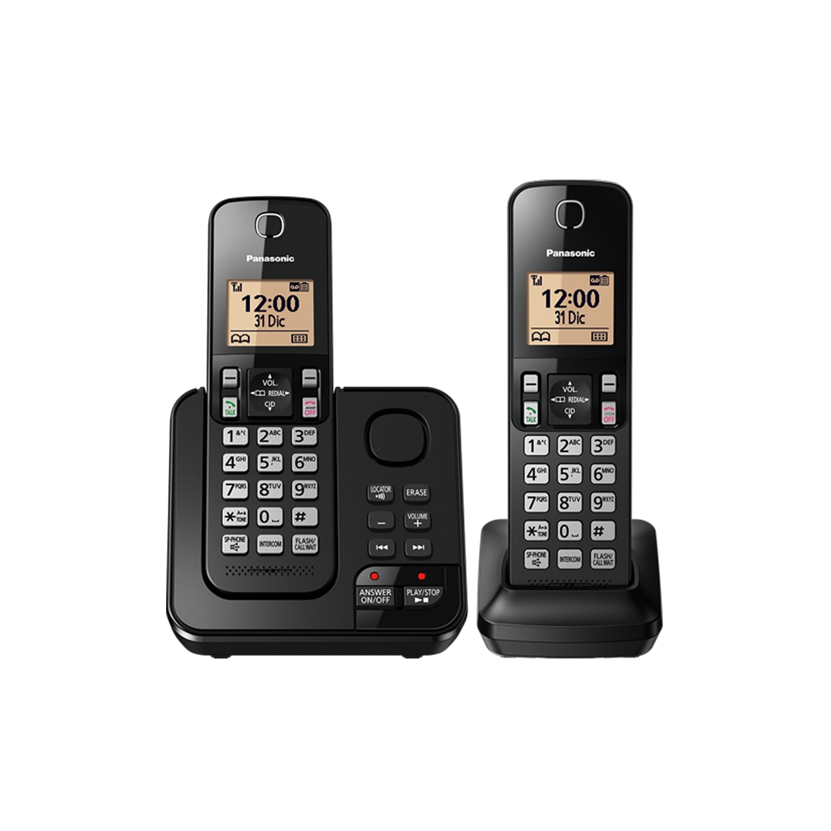 Teléfono Fijo Móvil con Extensión Color Negro Panasonic