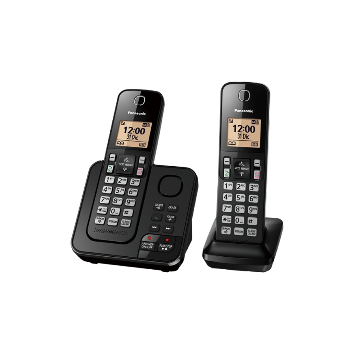 Teléfono Fijo Móvil con Extensión Color Negro Panasonic - Miniatura 2
