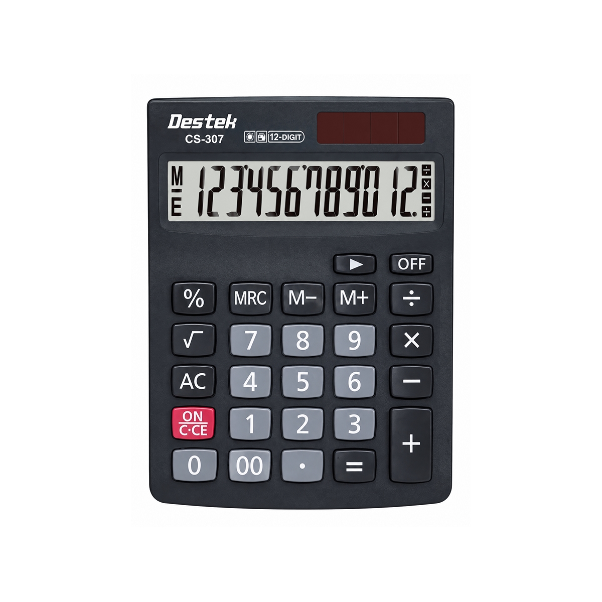 Calculadora Electronica 12 Digitos Color Gris Plomo Destek