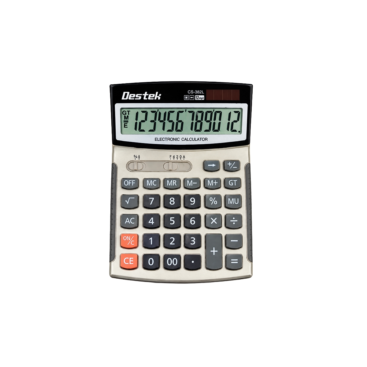 Calculadora Electronica 12 Dígitos Color Dorado Destek