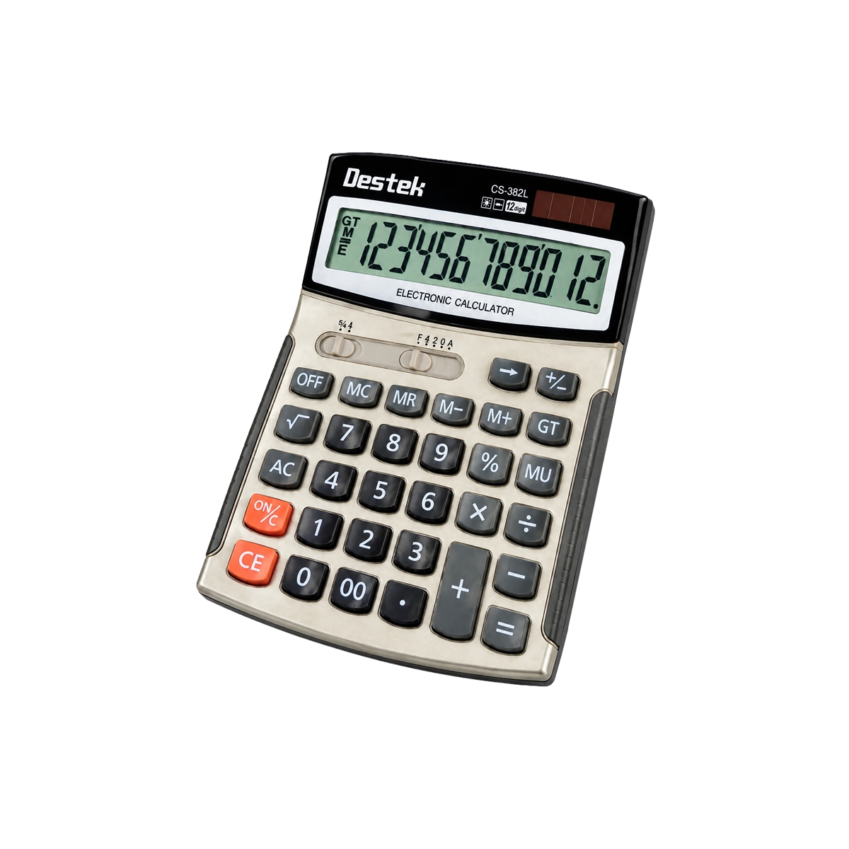 Calculadora Electronica 12 Dígitos Color Dorado Destek - Miniatura 3