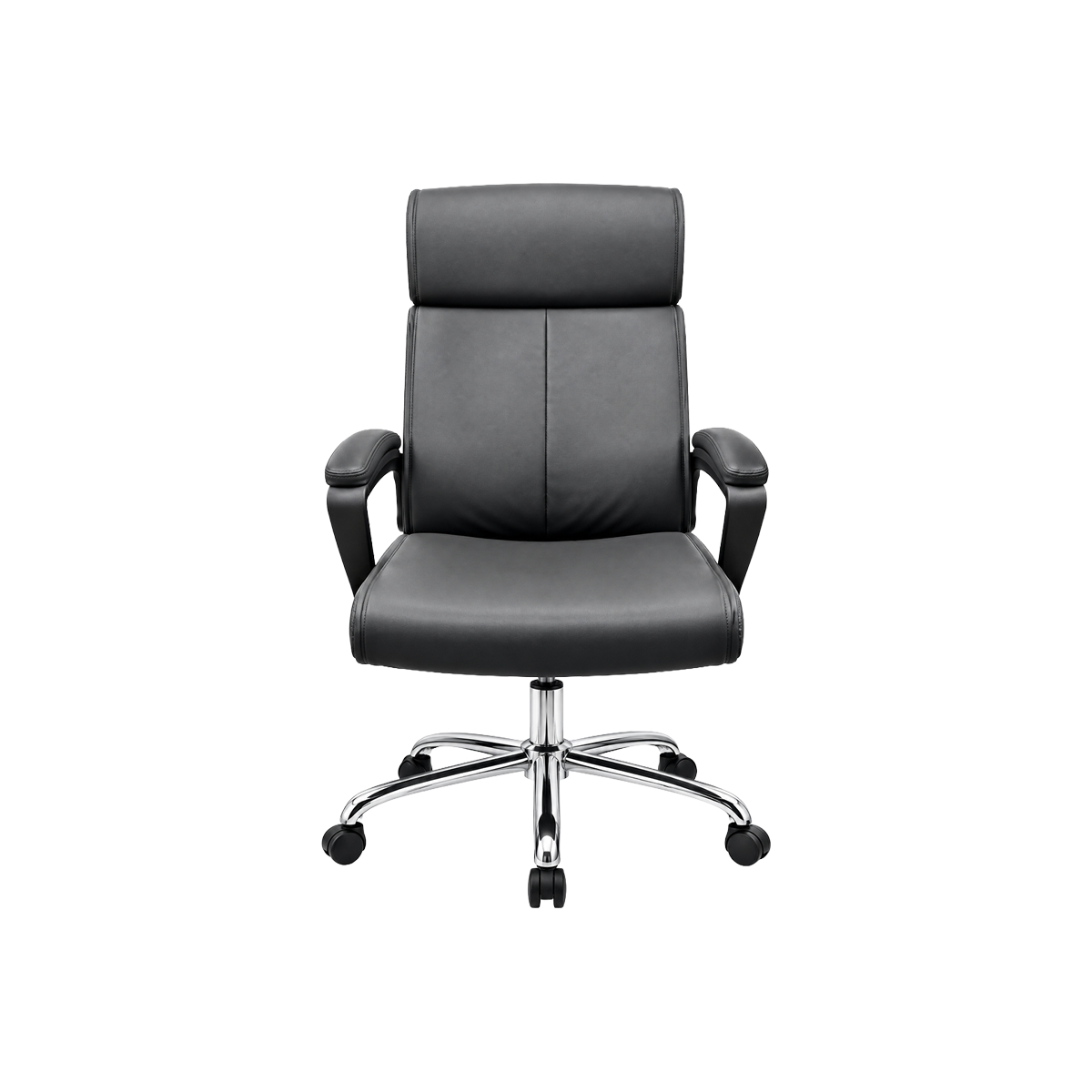 Silla De Oficina Gerencial De Cuero Sintético Color Negro Green Office