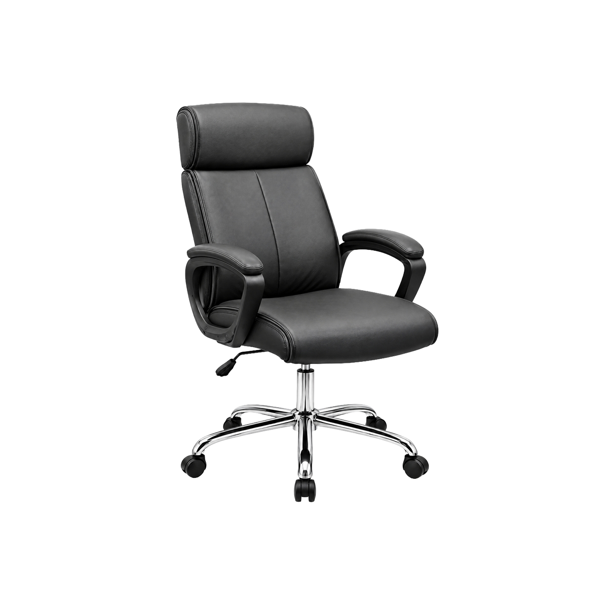 Silla De Oficina Gerencial De Cuero Sintético Color Negro Green Office - Miniatura 2
