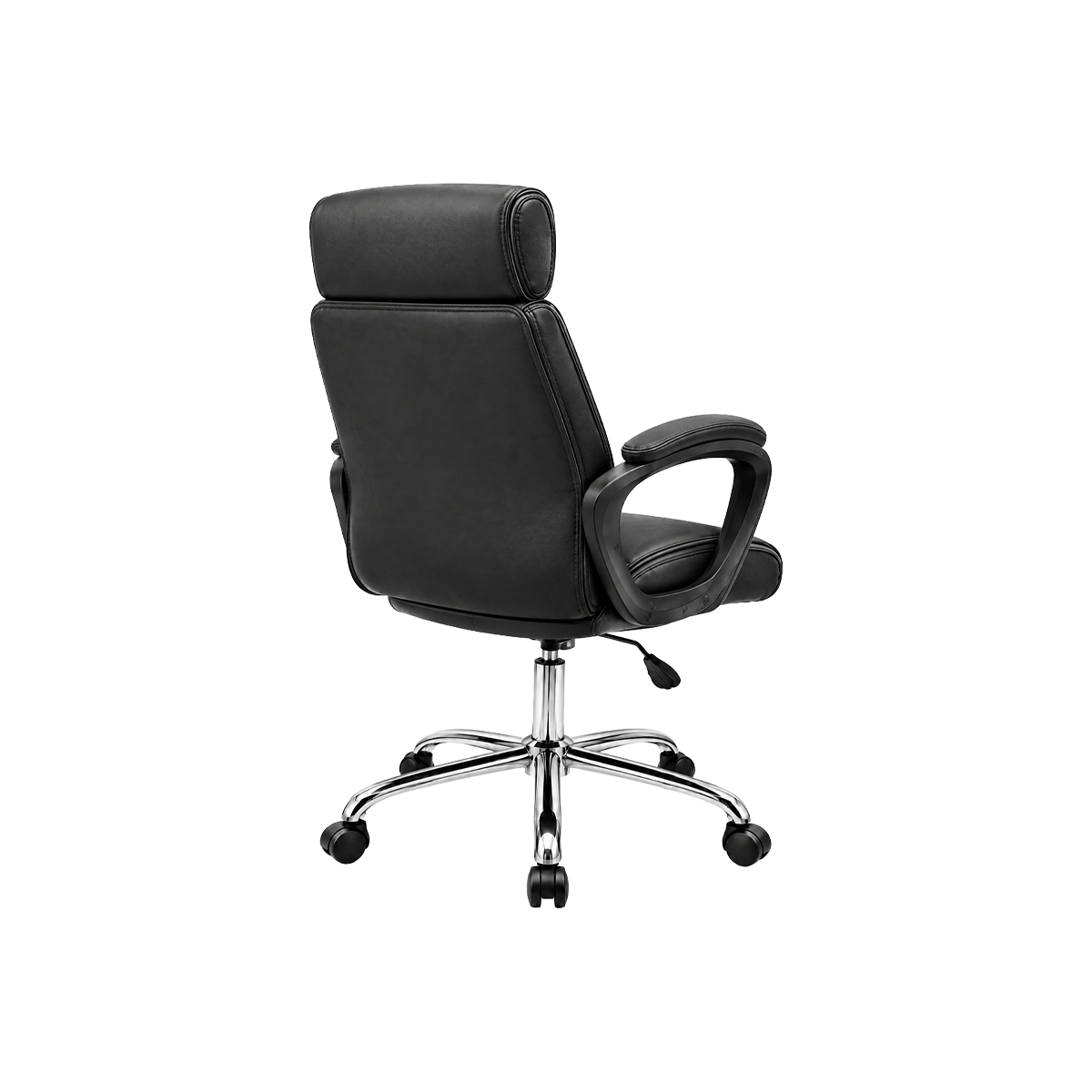 Silla De Oficina Gerencial De Cuero Sintético Color Negro Green Office - Miniatura 3
