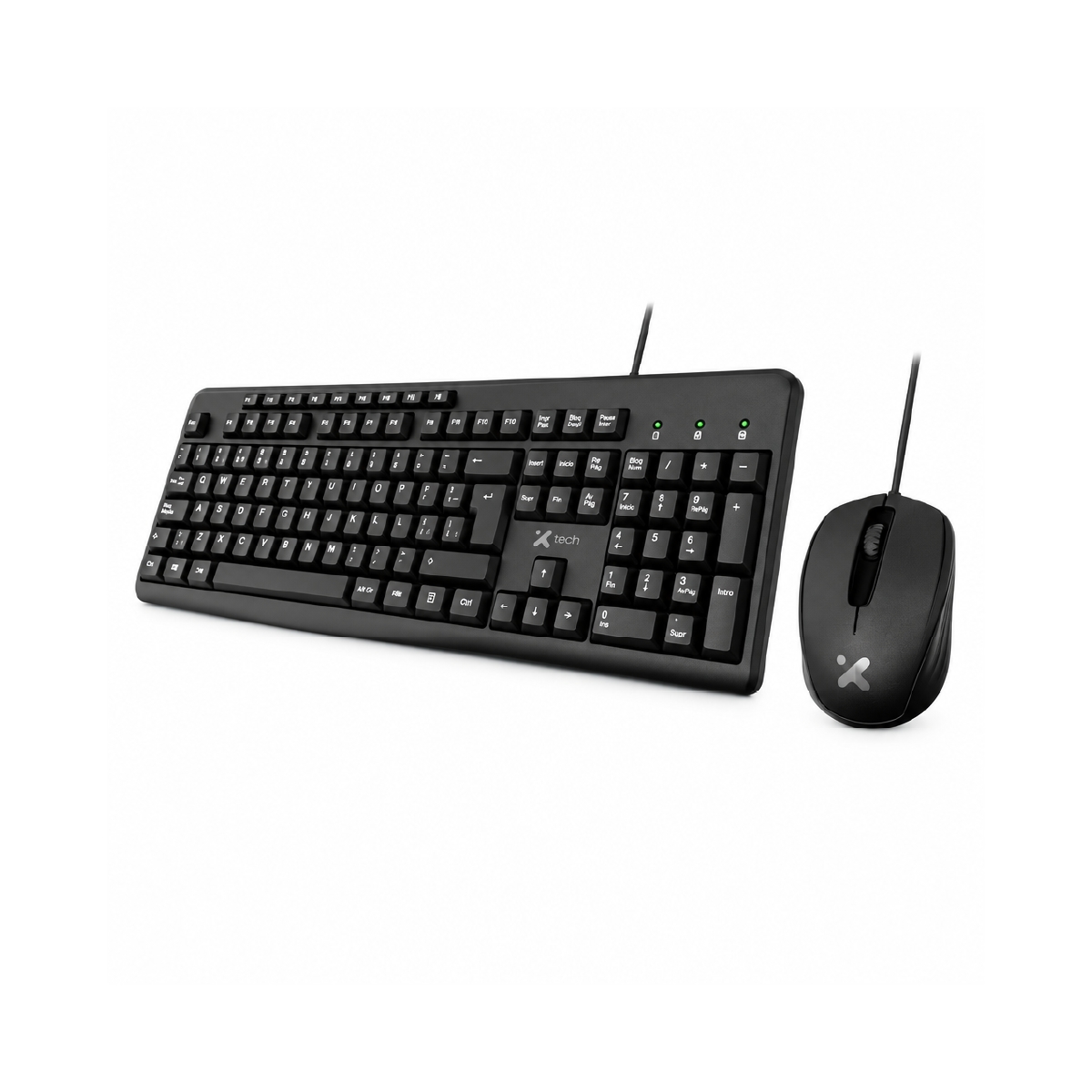 Kit De Teclado Y Mouse Alámbrico Negro Xtech - Miniatura 2