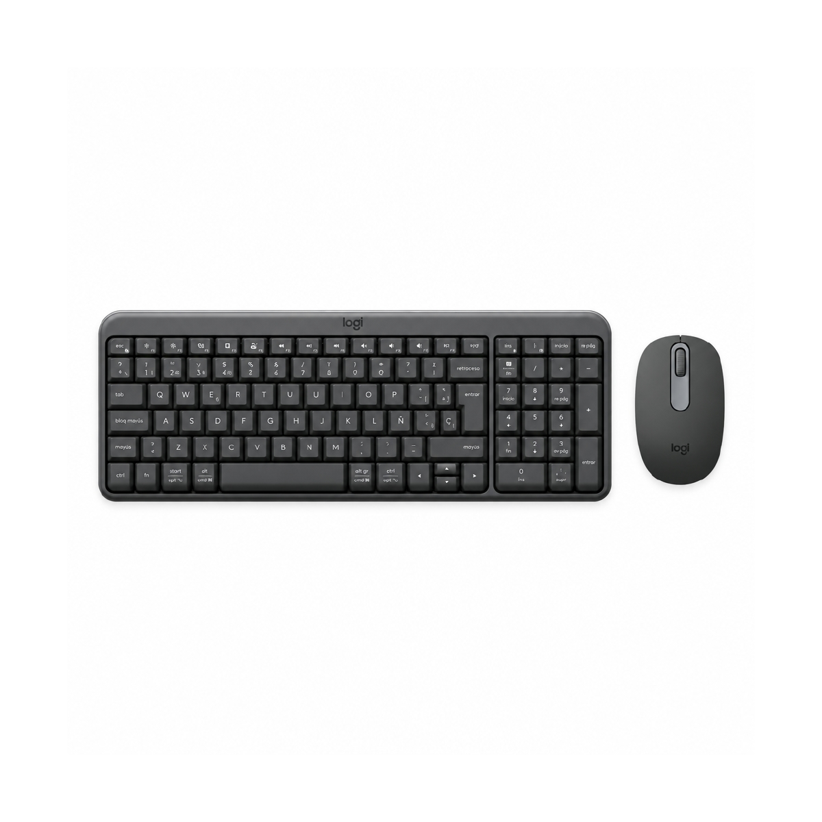 Kit De Teclado Y Mouse Inalámbrico Negro Logitech