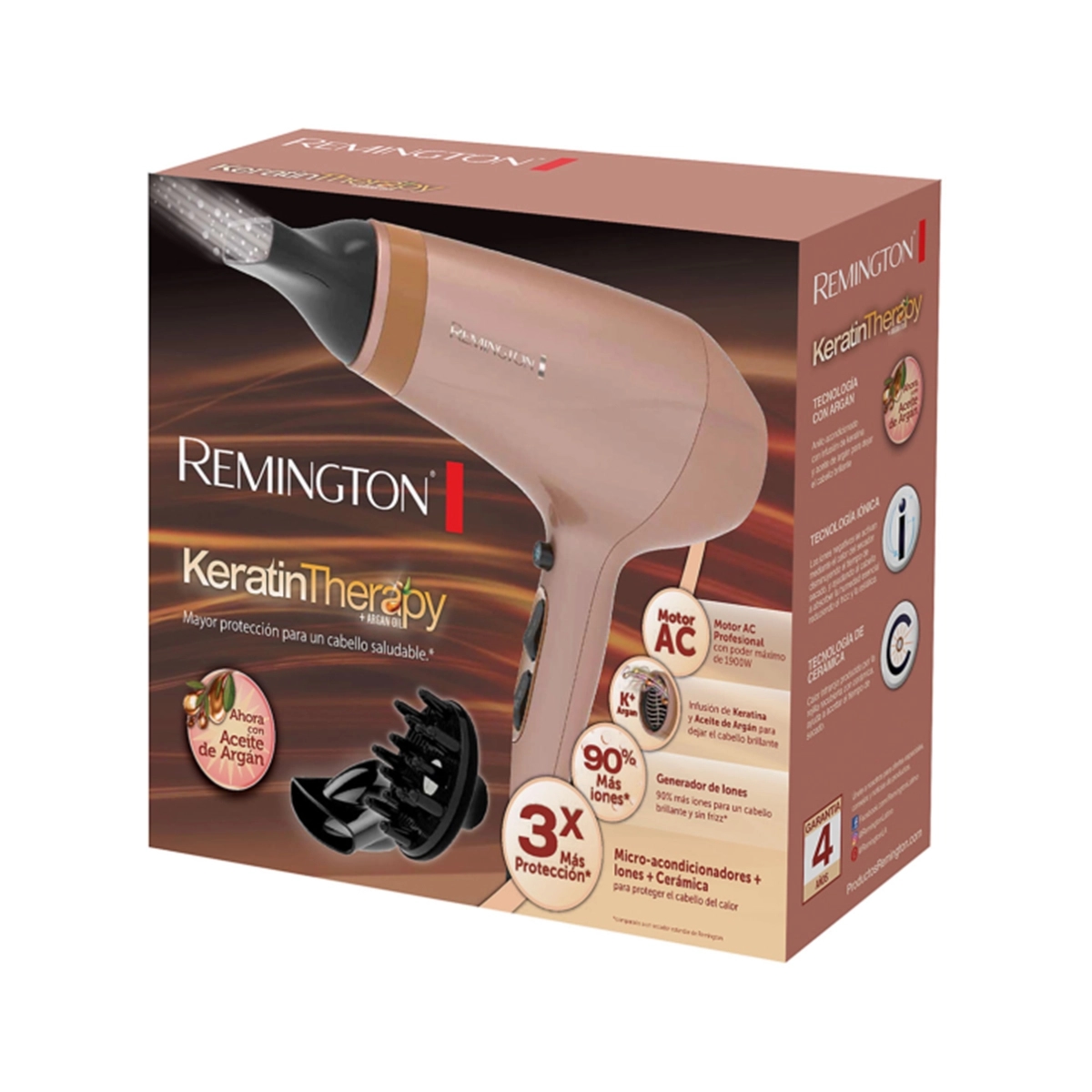 Secador Para Cabello Profesional De 2200W Color Rosado Remington - Miniatura 4