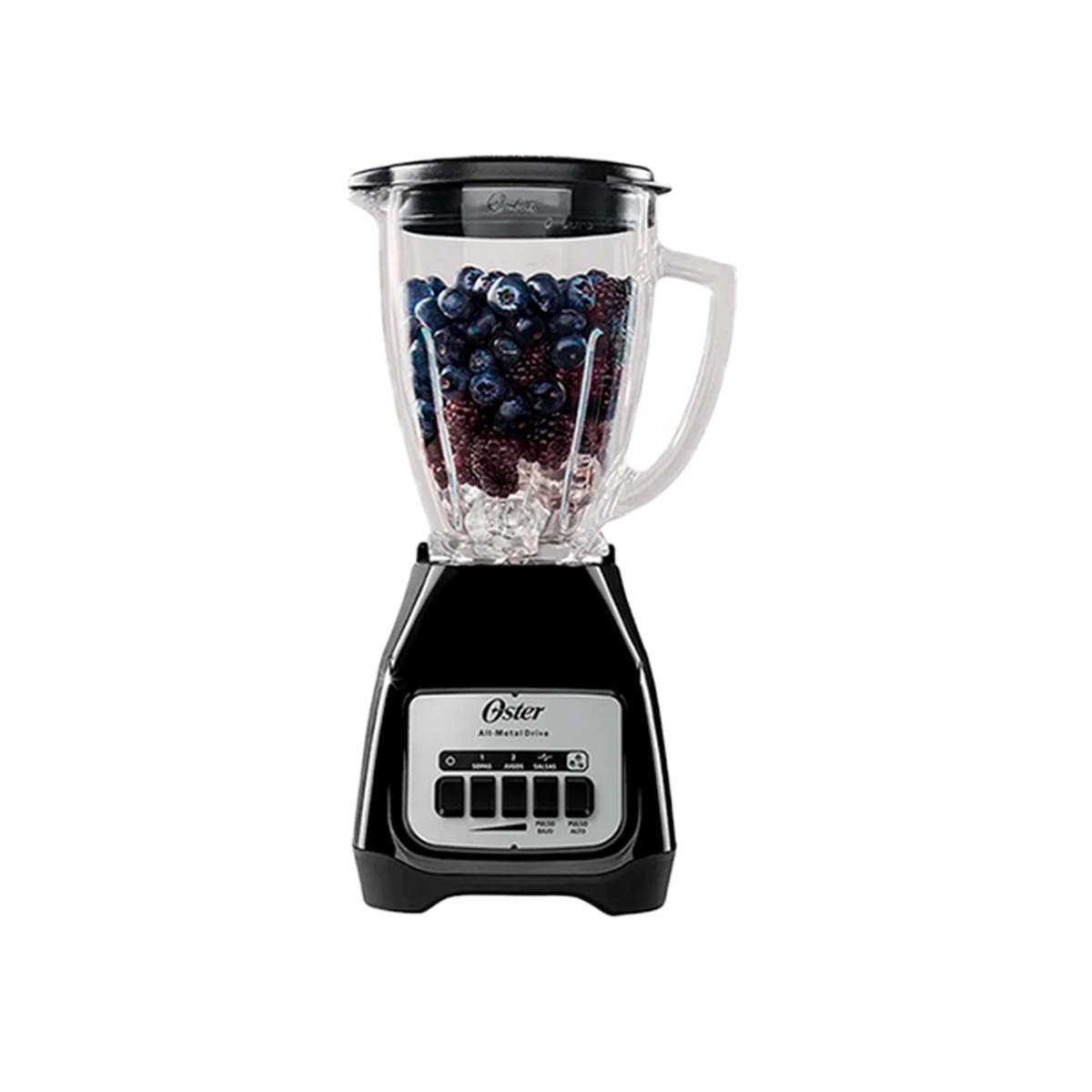 Licuadora De 6 Velocidades Vaso De Vidrio Color Negro Oster