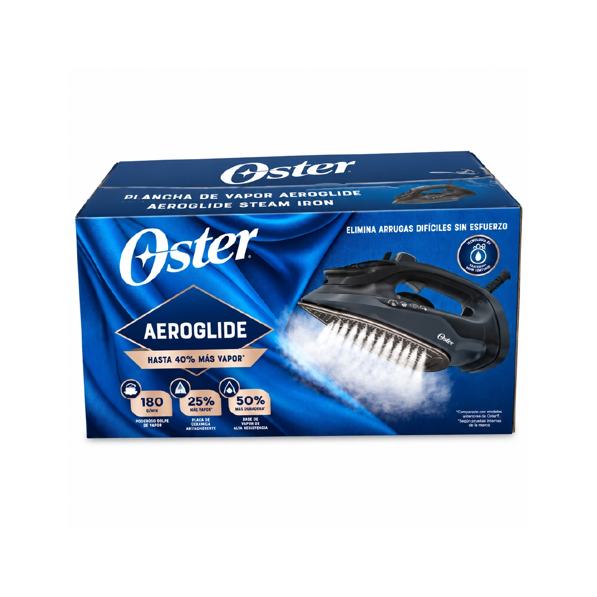 Plancha De Ropa A Vapor Color Azul Oster - Miniatura 3