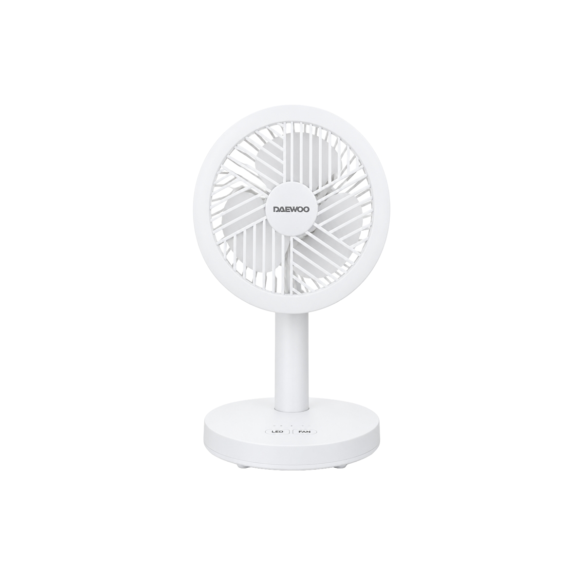 Ventilador De Mesa Recargable 5 Pulgadas Color Blanco Daewoo
