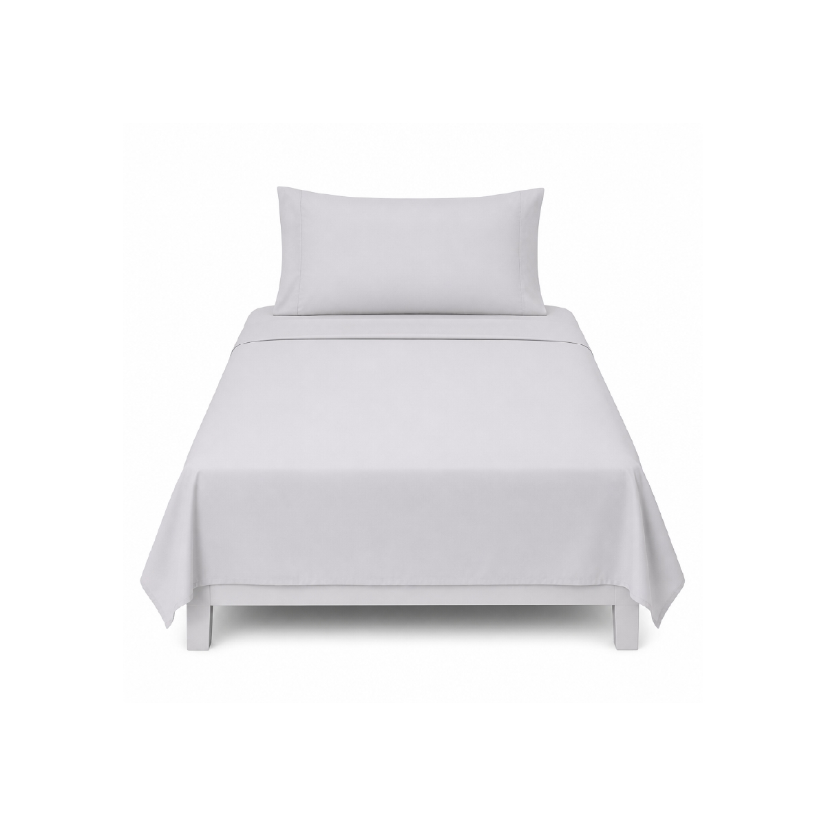 Juego De Sábanas Twin De 3 Piezas Color Gris Claro Soho