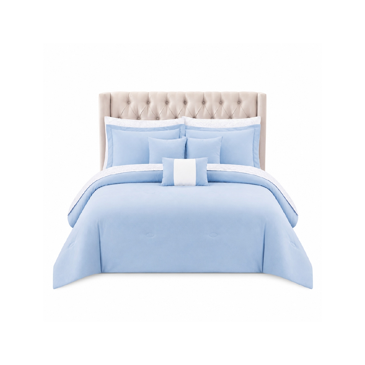 Edredón King 10 Piezas Azul Seraphine