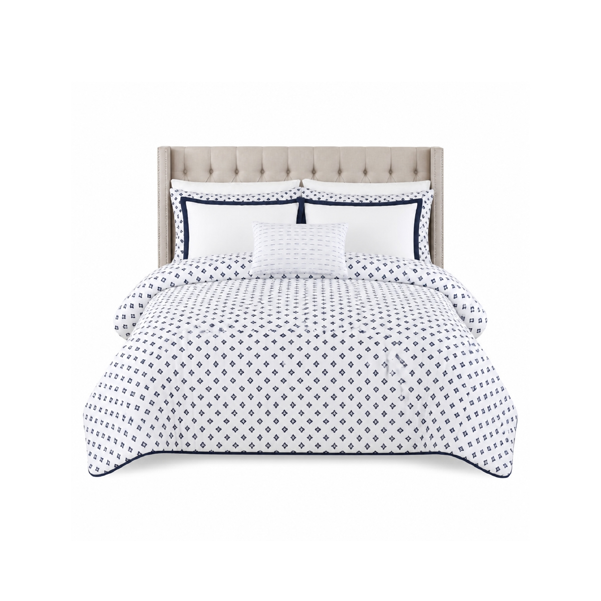 Edredón Queen Reversible 10 Piezas Beige Ella Elise