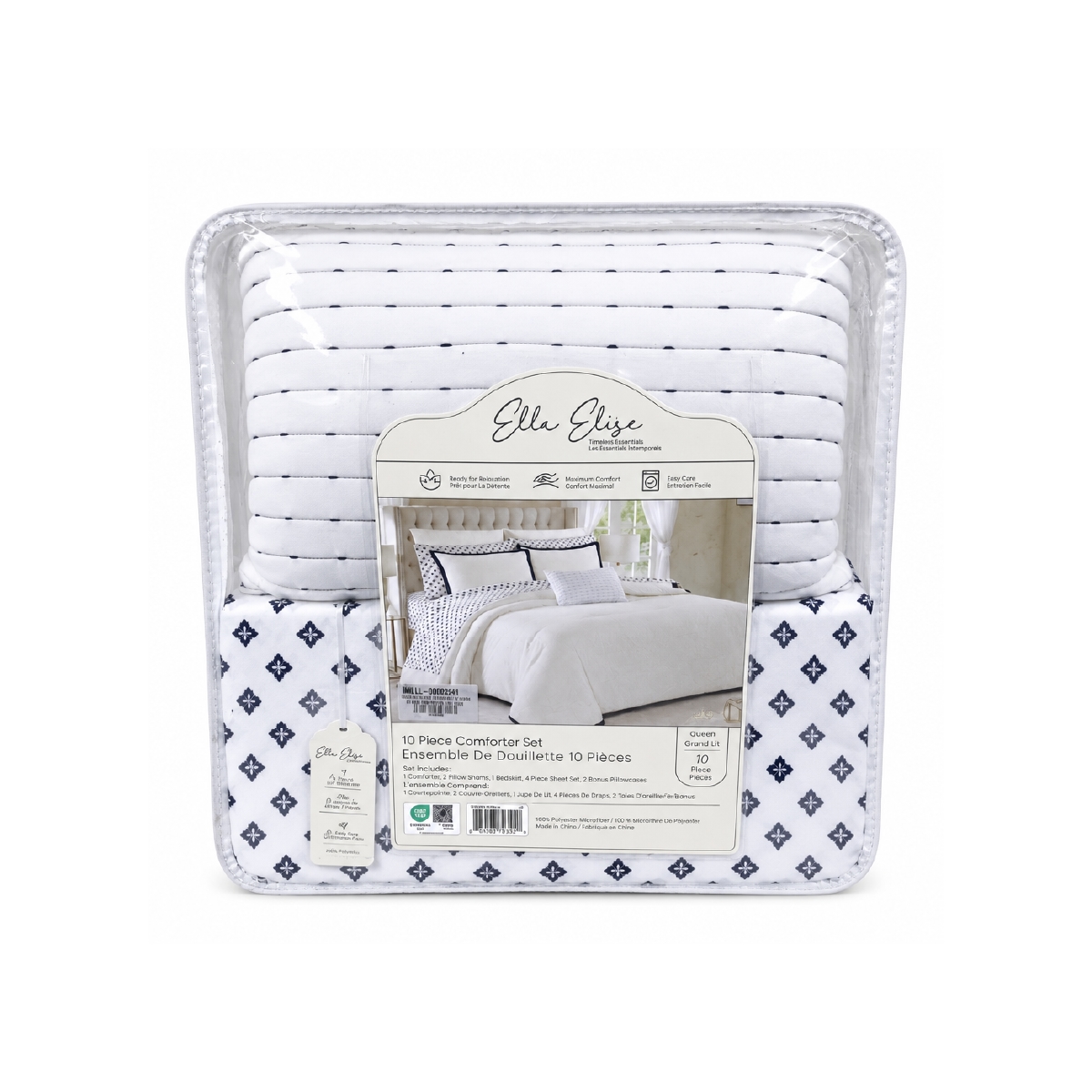 Edredón Queen Reversible 10 Piezas Beige Ella Elise - Miniatura 2