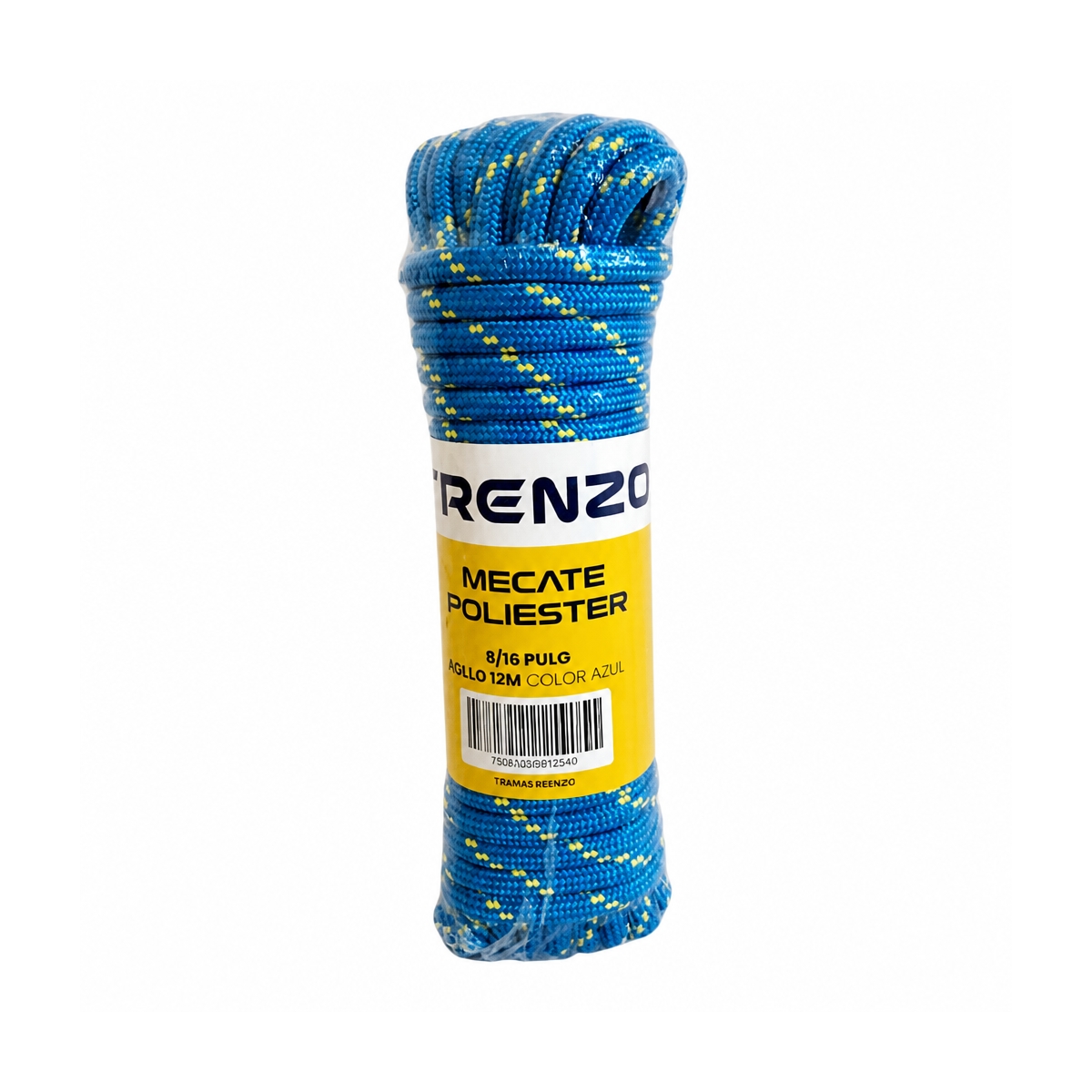Mecate De Poliéster De Rollo 5/16 Pulgadas 1 Azul Trenzo - Miniatura 2