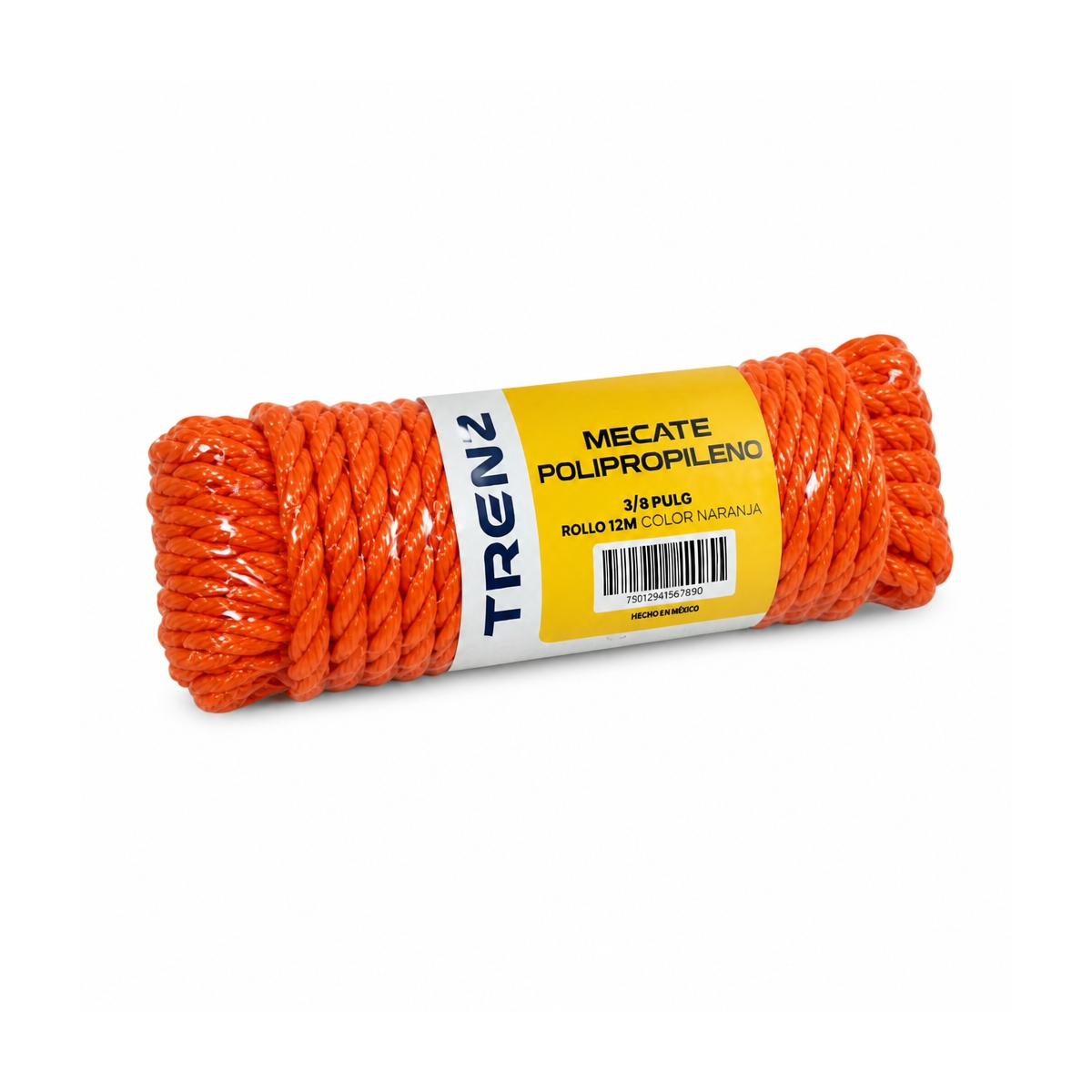 Mecate De Polipropileno De 3/8 Pulgadas Naranja Trenzo - Miniatura 2