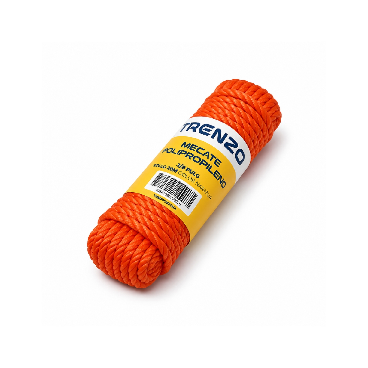Mecate de Polipropileno de 3/8 Pulgadas Naranja Trenzo - Miniatura 2