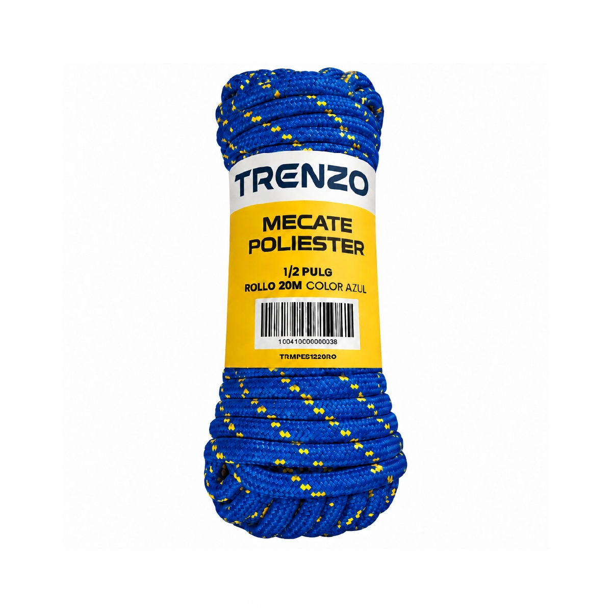 Mecate de Poliéster 1/2 Pulgadas Azul Trenzo