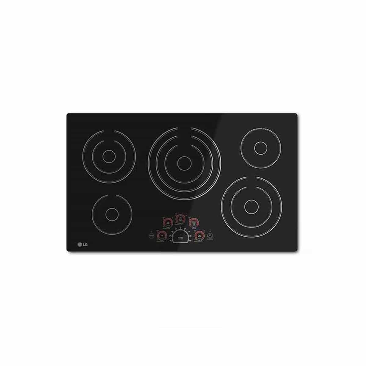 Tope Eléctrico 90 Cm De 5 Hornillas Color Negro LG