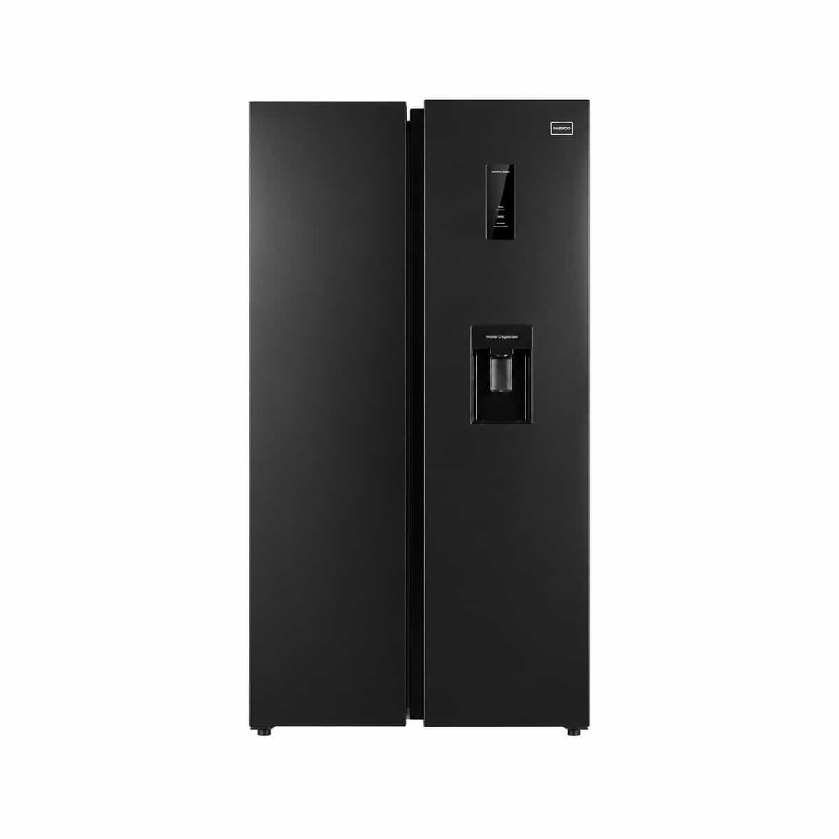 Nevera Side By Side 16 pies Acero Inoxidable Color Negro Daewoo