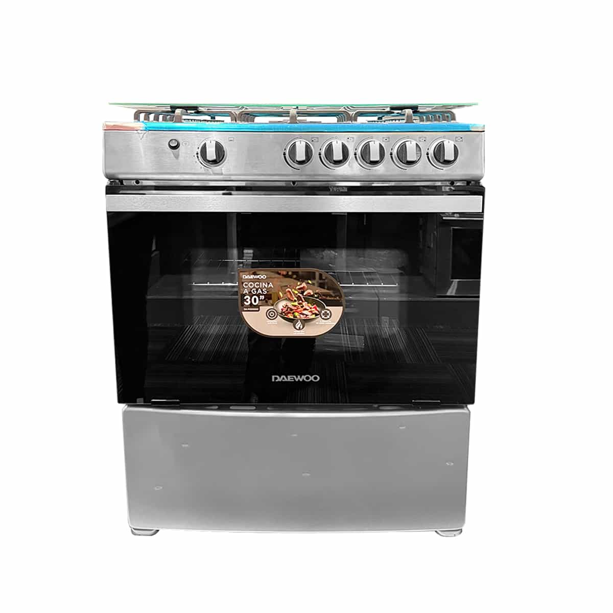 Cocina a Gas 30 Pulgadas 5 Hornillas Encendido Manual Daewoo