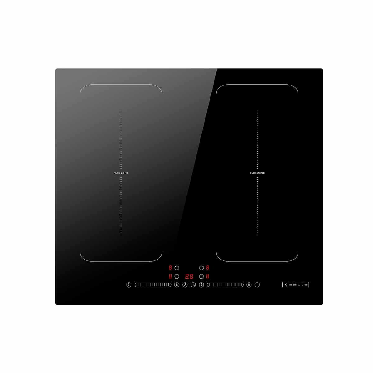 Tope De Inducción 60 Cm 4 Hornillas Negro Ribelle