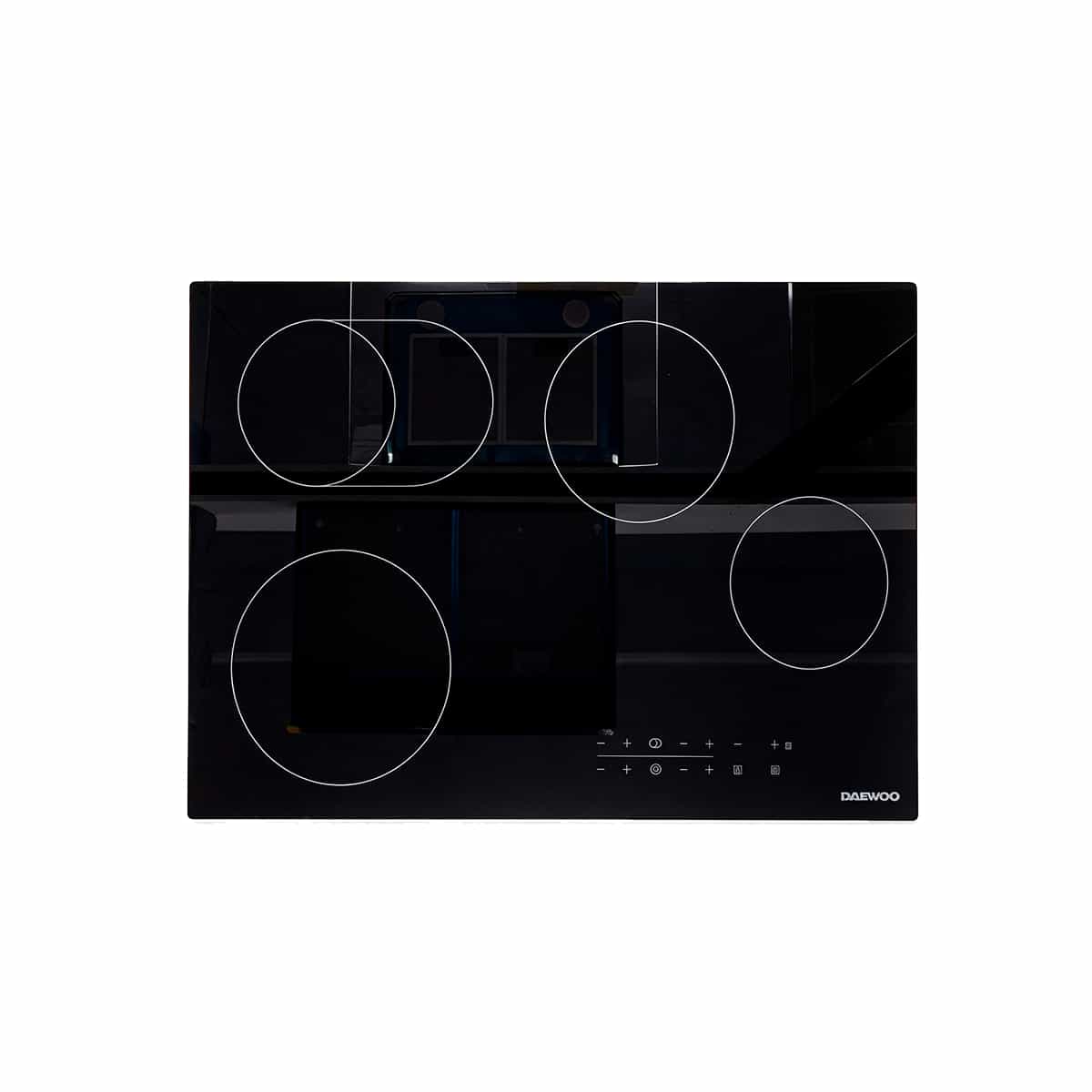 Tope Eléctrico 75 CM De 4 Hornillas Color Negro Daewoo