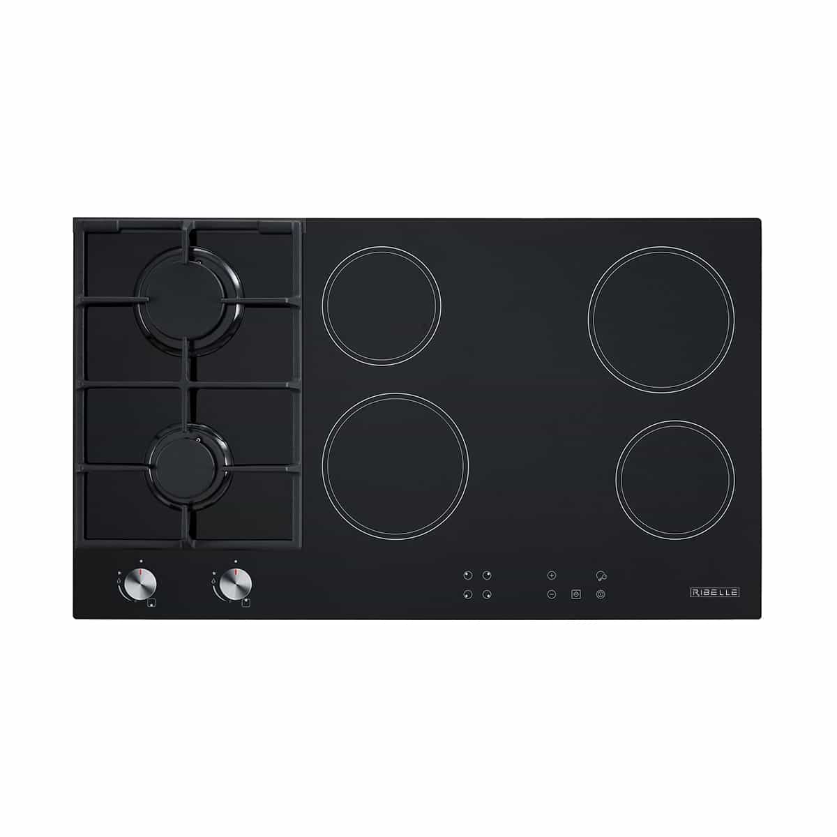 Tope Dual Eléctrico Y Gas 90 CM De 6 Hornillas Ribelle