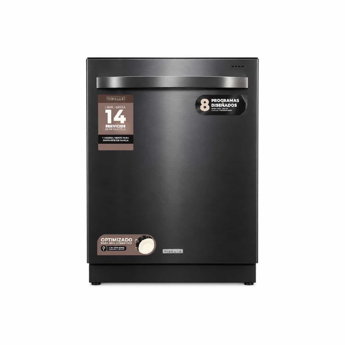 Lavaplatos De 24 Pulgadas Acero Inoxidable Color Negro Ribelle