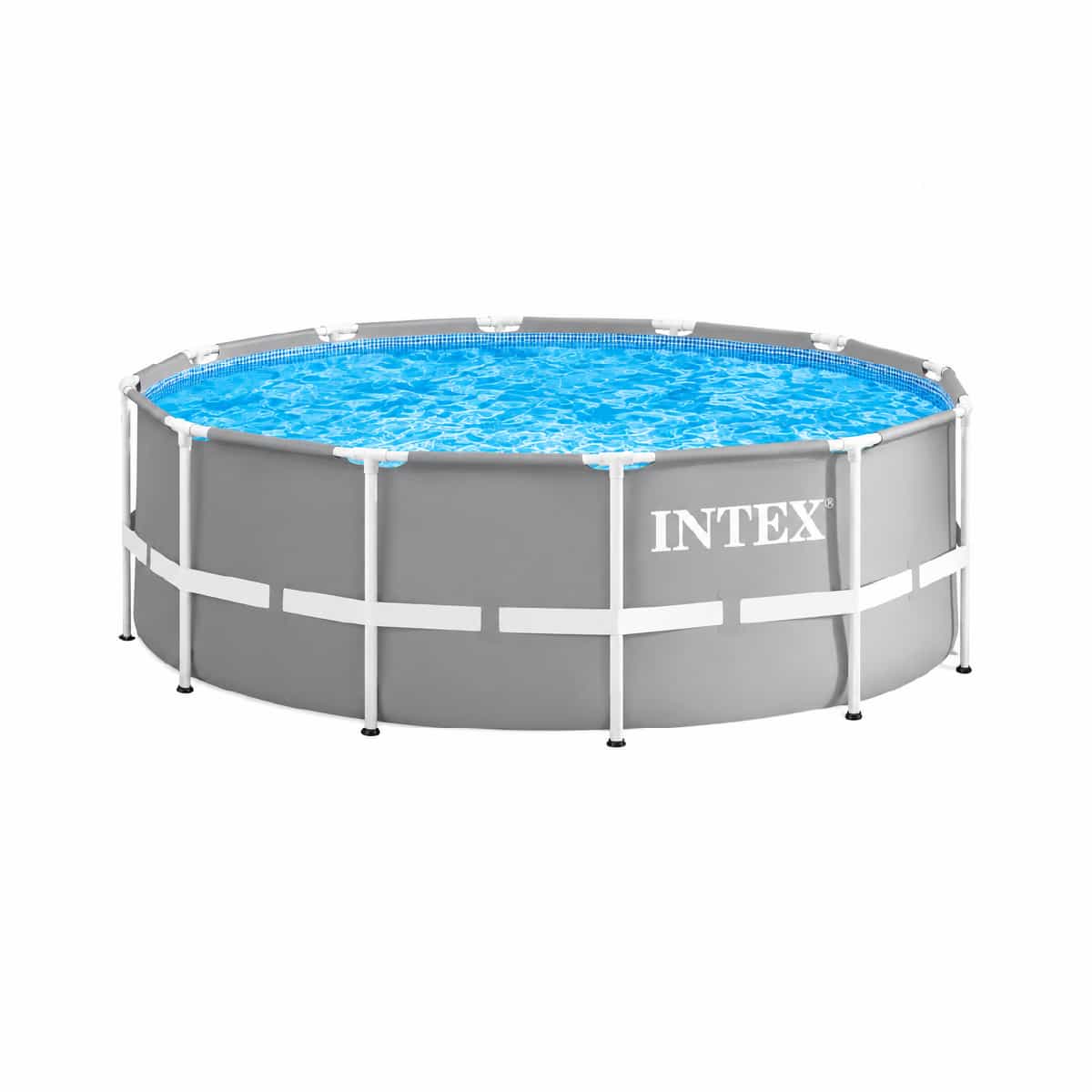 Piscina Redonda Estructural Color Gris Intex