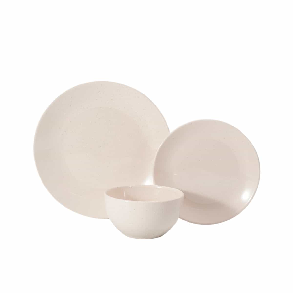 Vajilla Speckled 12 Piezas Color Crema Oslo